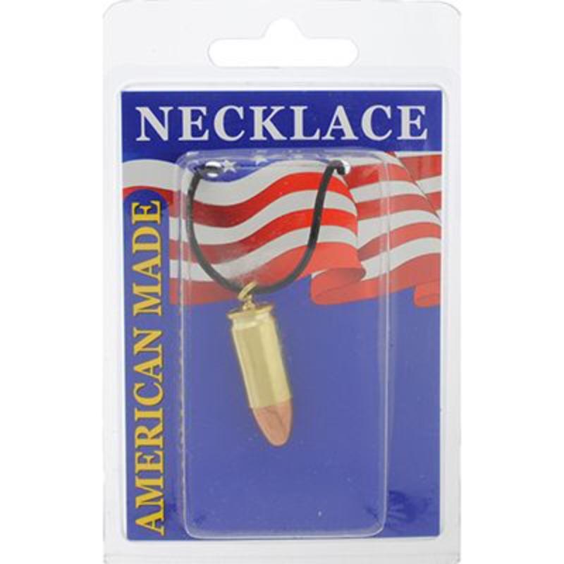Picture of Eagle Emblems NC9488 Necklace - Bullet&#44; 9 mm - Brass