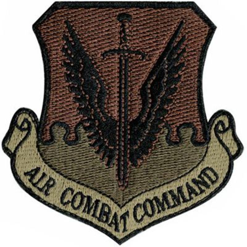 PM3509V Patch - USAF, Air Combat Command - Cloth Hook & Eye - 3 in.