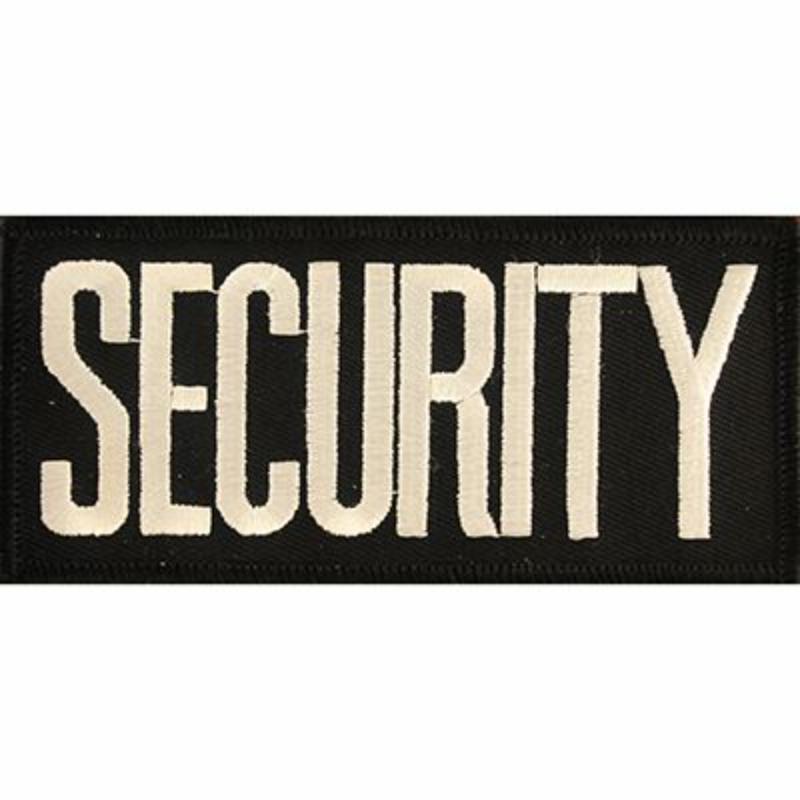 PM4071 Patch - Security Tab - White & Black - 4 x 2 in.