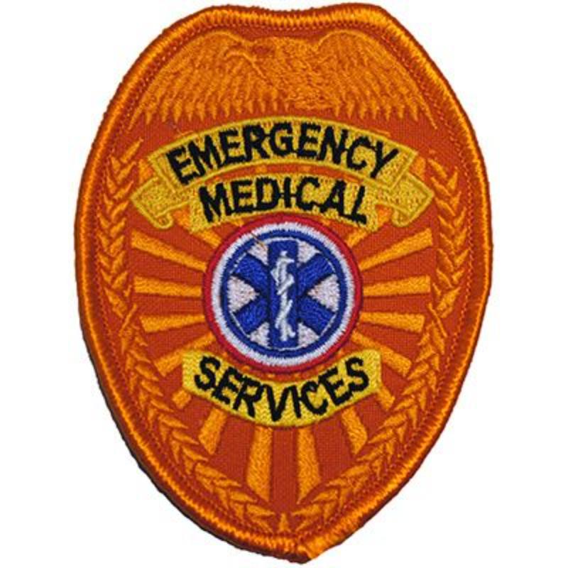 PM4107 Patch - EMS, Shield - Yellow - 3.75 in.