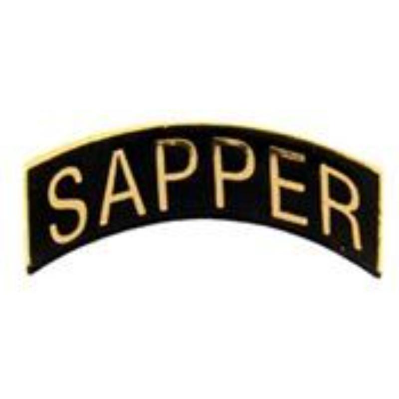 P14125 Pin - Army, Sapper, Tab - Red & White - 1.25 in.