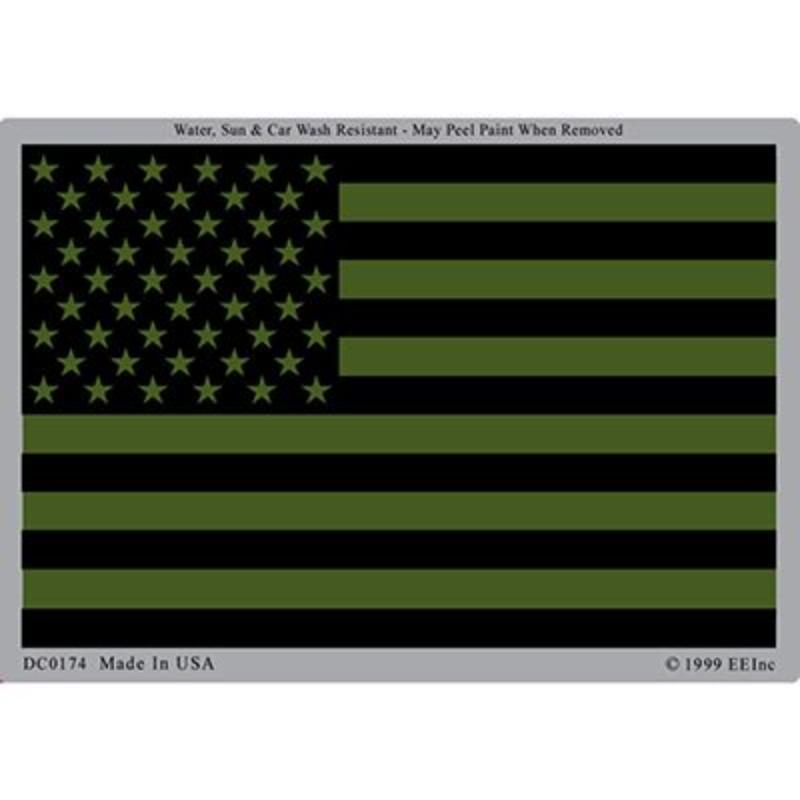 DC0174 Sticker - USA, Flag Subdued - 3 x 4.25 in.