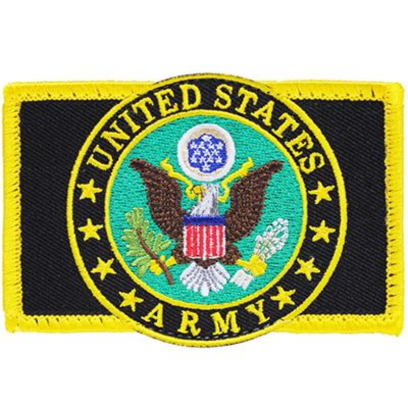 PM3801V Patch - Army Symbol, Rectangle - Cloth Hook & Eye - 3.5 x 2.5 in.