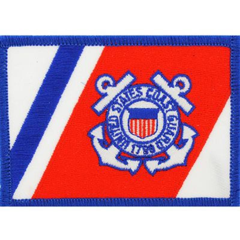 PM3812 Patch - United States Coast Guard, Flag, RWB - 3.5 x 2.5 in.