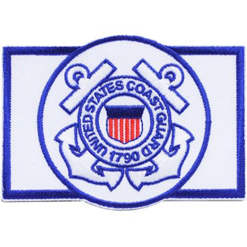 PM3813 Patch - United States Coast Guard, Logo, Rectangle - 3.5 x 2.5 in.