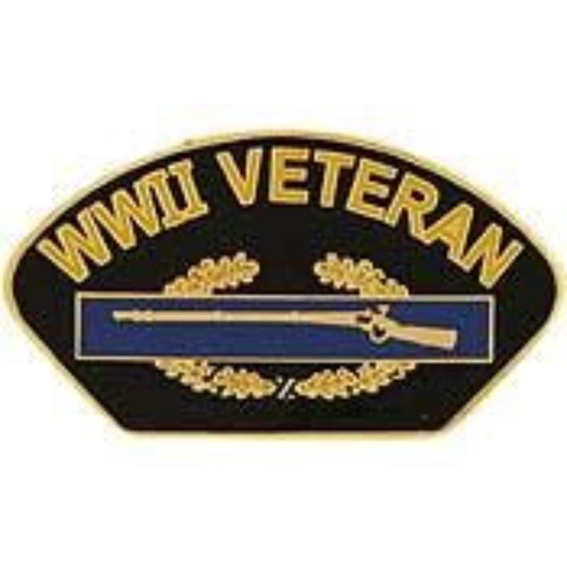 P12250 Pin - World War II, Veteran, Cib - 1.25 in.