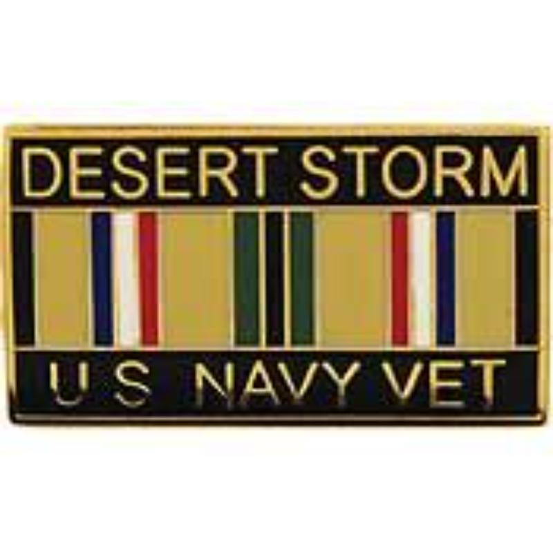 P12260 Pin - Desert Strom USN, Veteran - 1.125 in.