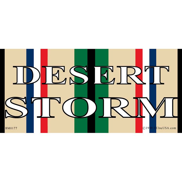 BM0177 Sticker - Desert Strom Service Ribbon - 3 x 6.5 in.