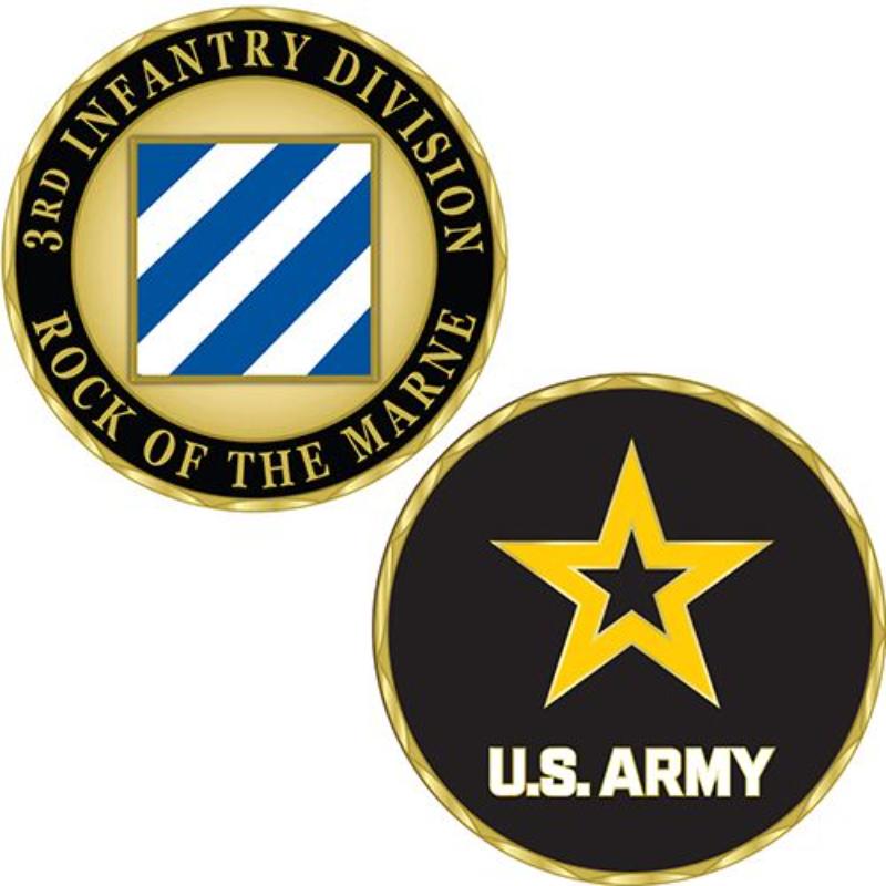CH1052 Challenge Coin - Army, 3rd - Infantry Division - 1.75 in.