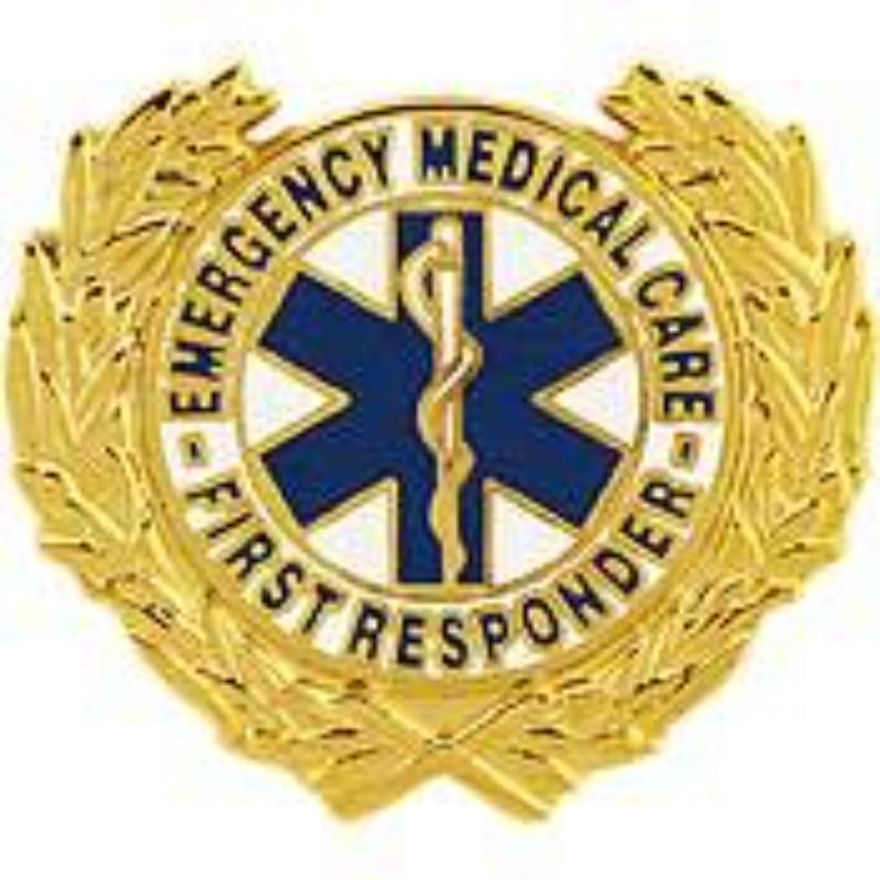 P06903 Pin - Emc, 1St Responder with Wreath - 1.125 in.