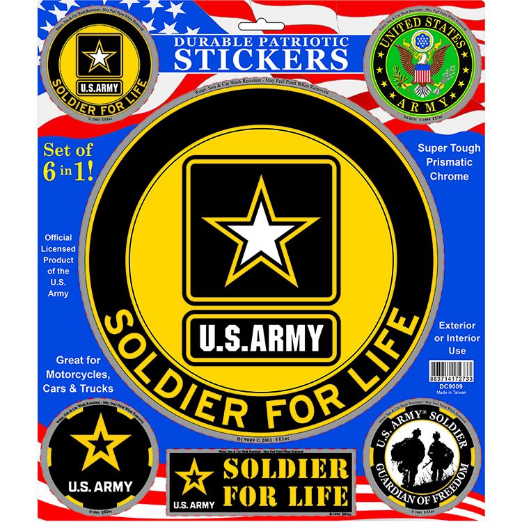 DC9009 Sticker - Army Logo Pack - Set of 6
