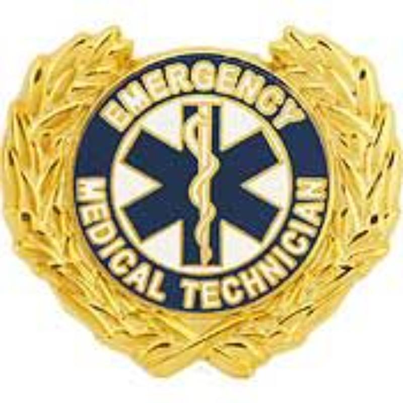 P06904 Pin - EMT, Logo - Wreath - 1.125 in.