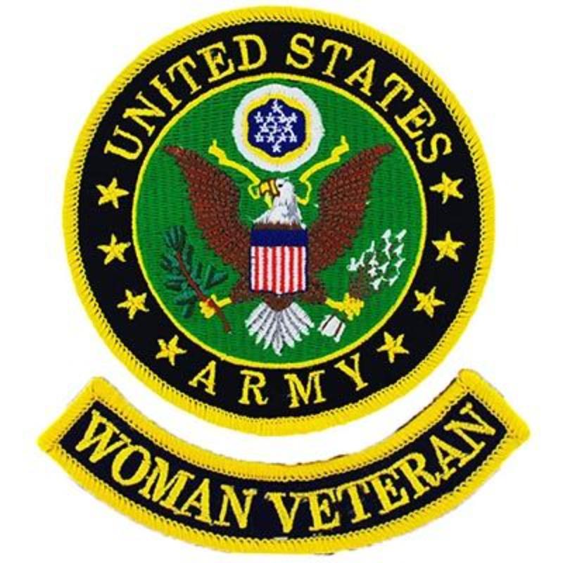 PM0979 Patch - Army, Woman Veteran - 2 Piece - 3.75 in.