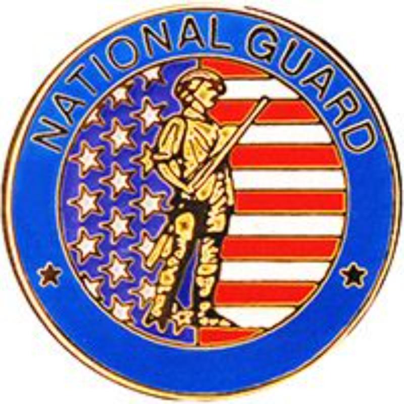 P14776 Pin - National Guard RW&B - 1 in.