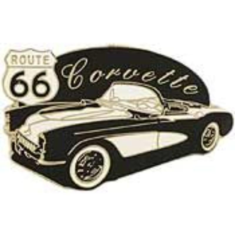 P06960 Pin - Car, Corvette, Route 66 - 1 in.