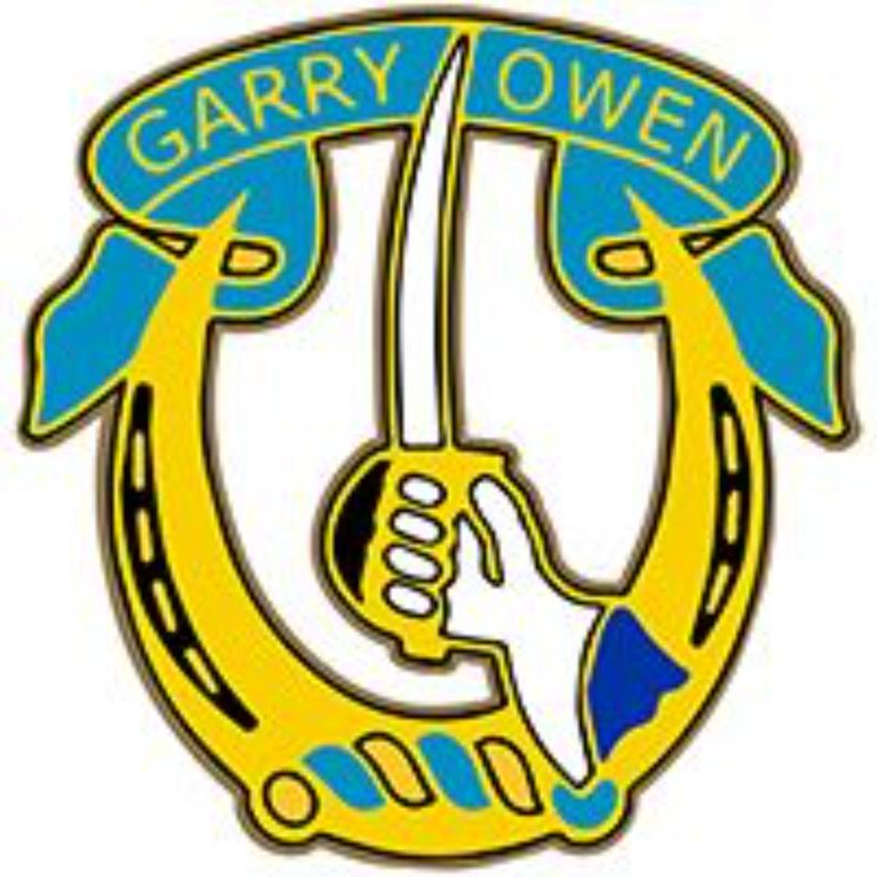 P15005 Pin - Army, 7th Cavalry Reg Garry Owen - 1.625 in.
