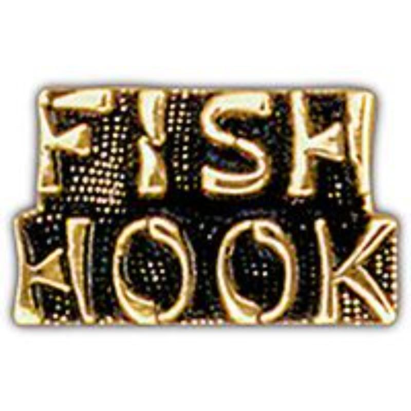 P15196 Pin - Vietnam, Script Fish Hook - 1 in.