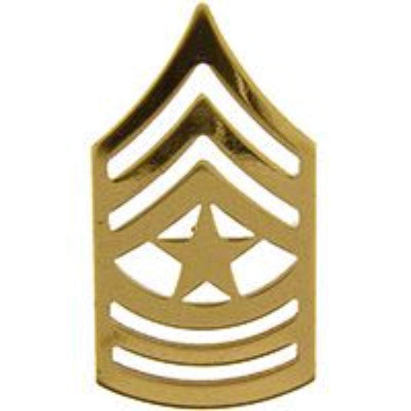 Army E9 STAF Sergeant Major Rank Pin - Gold - 0.81 x 1.5 in. - Durable Design