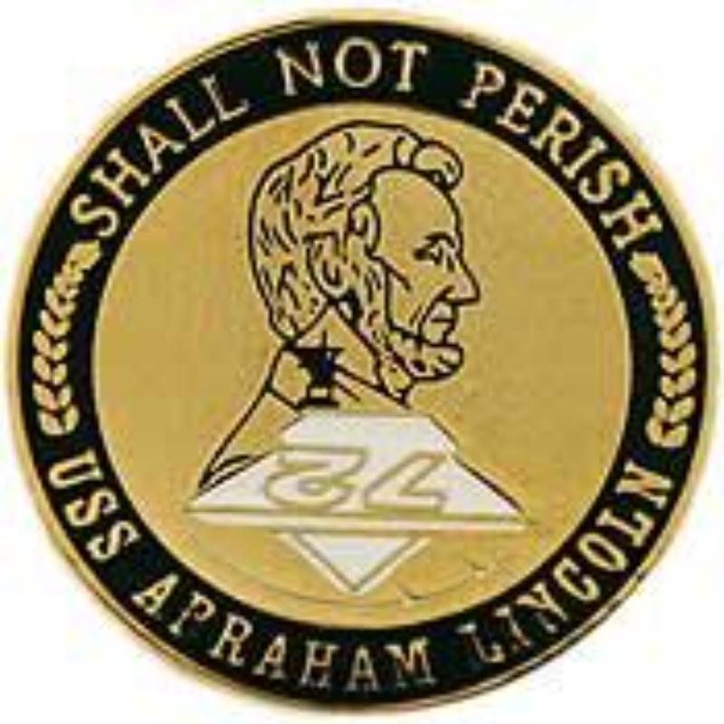 P15427 Pin - USS, Abe Lincoln - 1 in.