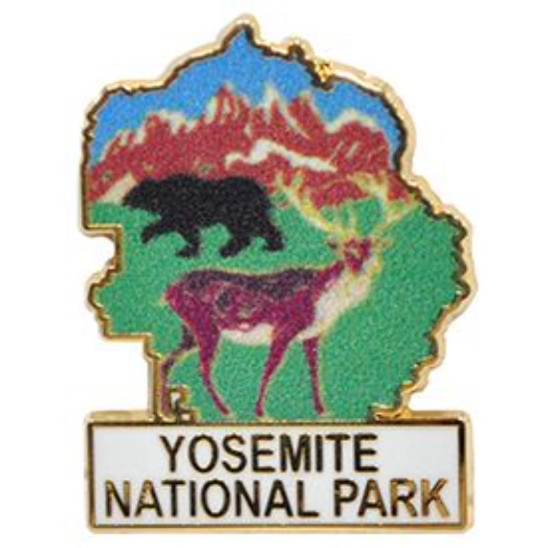 P09079 Pin - National Park, Yosemite, Map - 1.125 in.