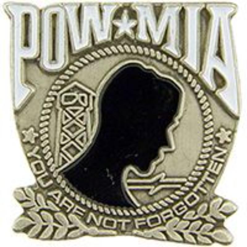 P15744 Pin - Pow Mia, Pewter - 1 in.