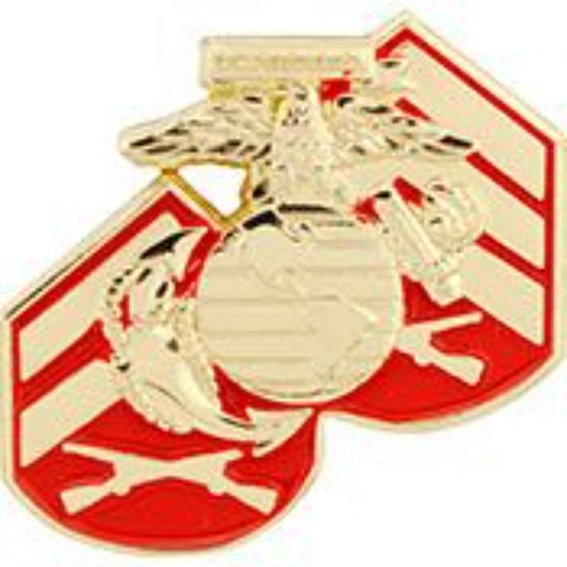USMC Rank Pin - Gold - 1.625 in. - Durable Military Design
