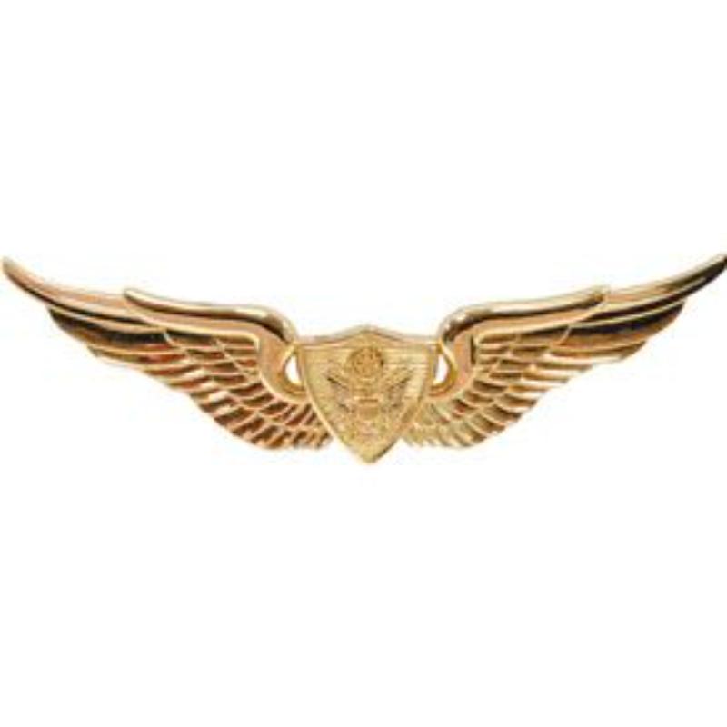P16014 Wing Pin - Army, Aircrew, Basic - Gold - 2.5 in.