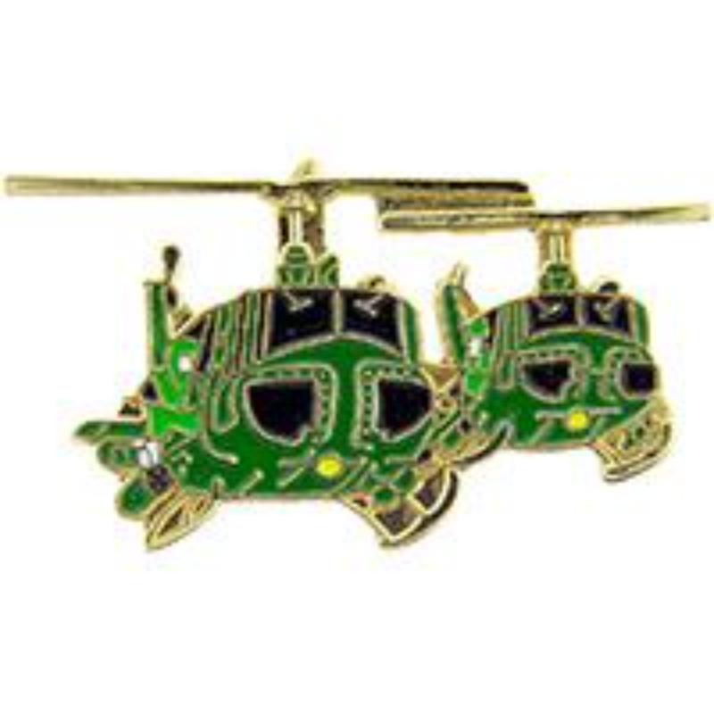 UH-1 Huey Iroquois Pin Set - Multi-Color - 2 Pieces - Durable Design