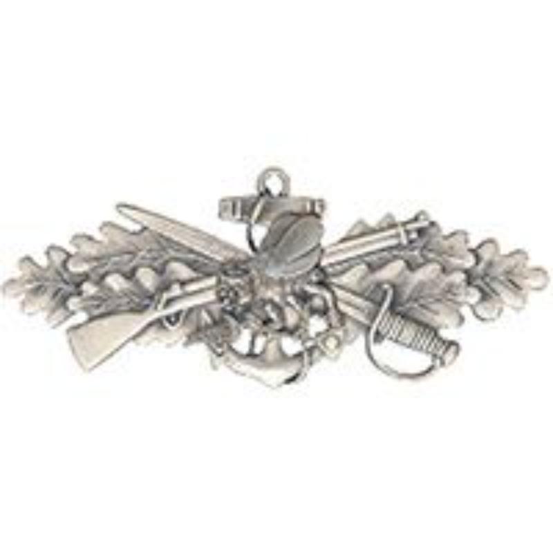 P16533 Pin - USN, Seabee, Combat WFR - Pewter - 1.5 in.