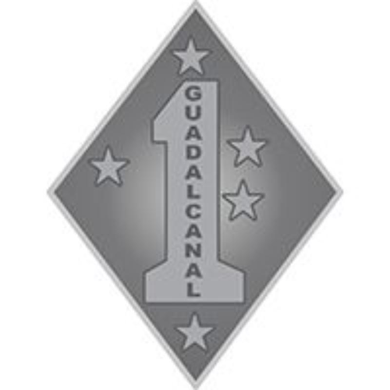 P62271 Pin - USMC, 1st Division - Pewter - 1.625 in.