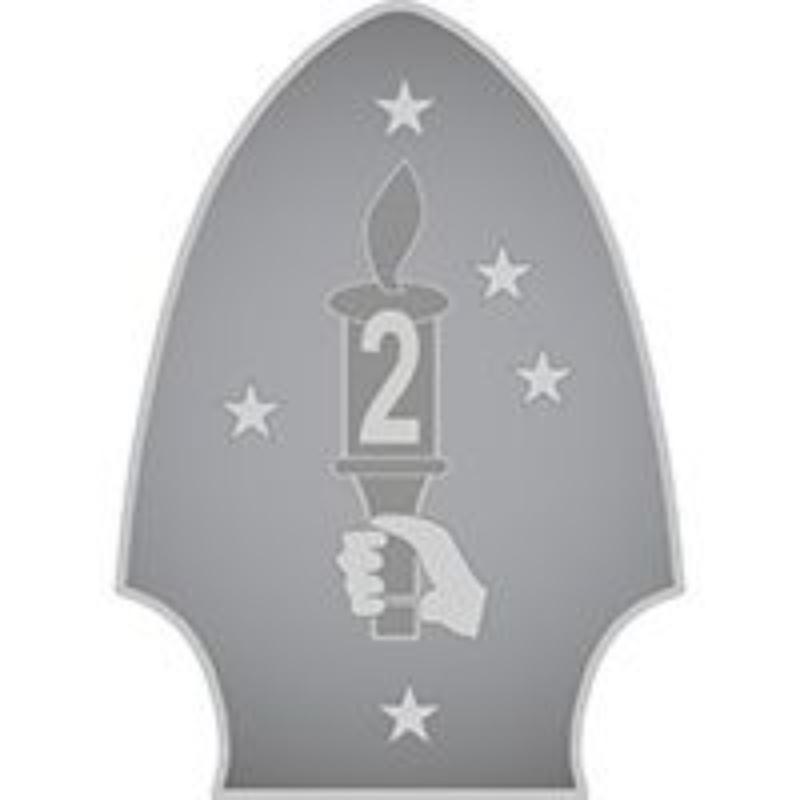 P62491 Pin - USMC, 2nd Division - Silver - 1.625 in.