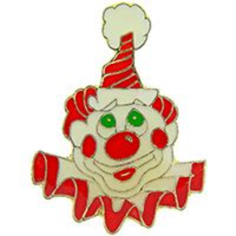P63121 Pin - Clown, Red & White - 1 in.