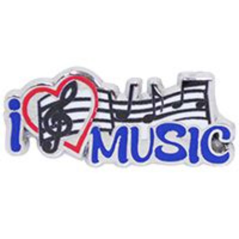 P63210 Pin - Music, I Heart Cleff - 1.125 in.