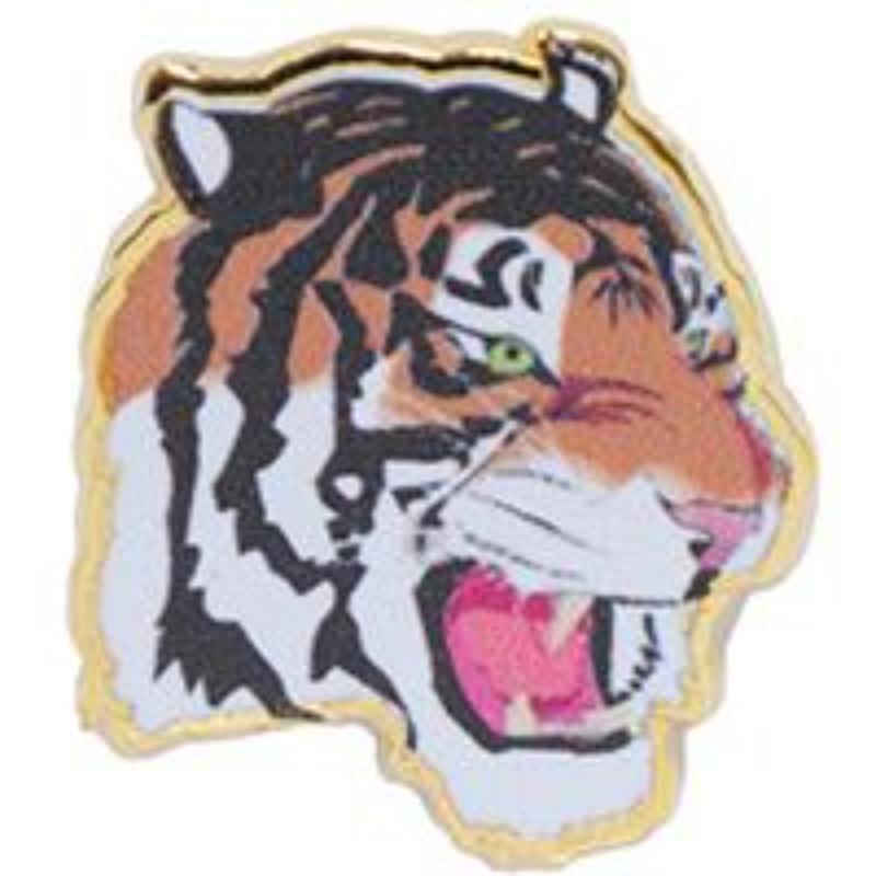 P64110 Pin - Cat, Tiger Head - 1 in.