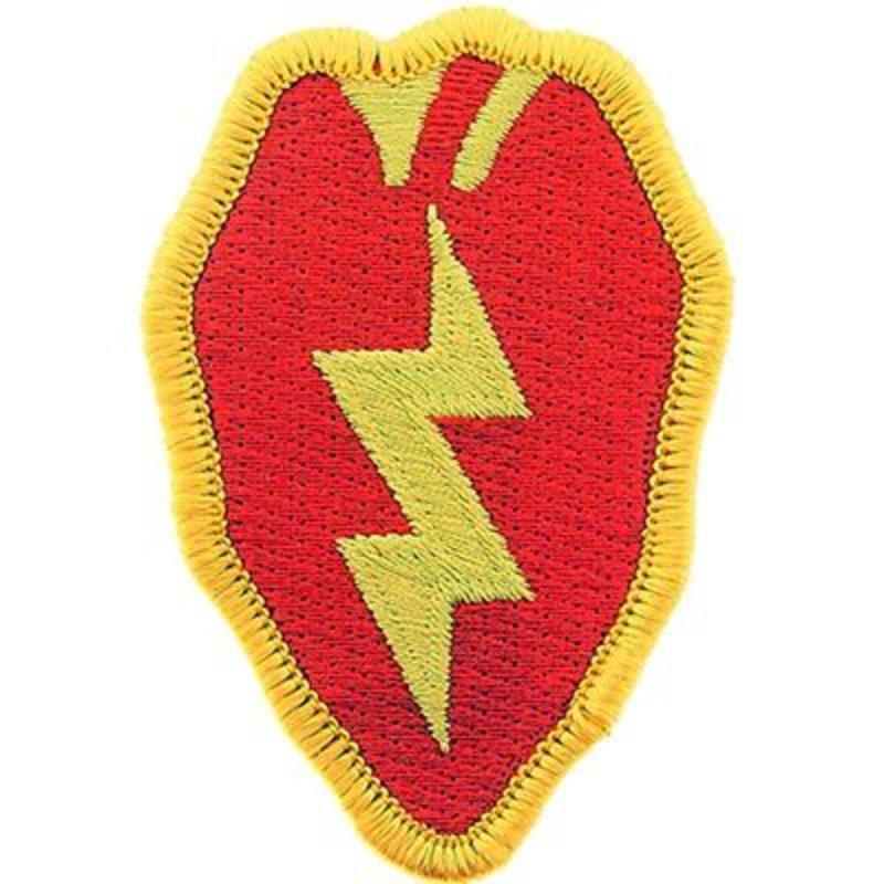 PM0049 Patch - Army, 25th Infantry Division - 3 Piece - 3.63 in.
