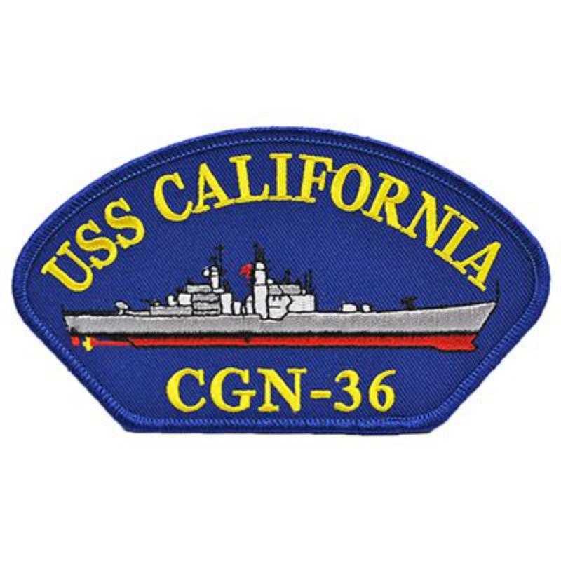 PM0232 Patch - USS, California - 5.25 x 3 in.