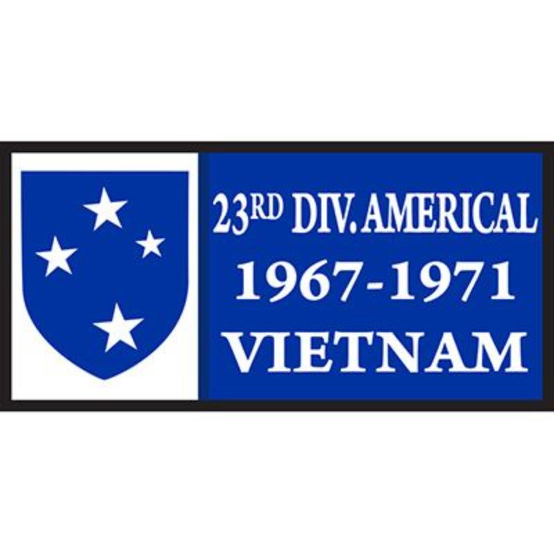 PM0314 Patch - Vietnam, decal, Army - 23rd 1967-1971 - 4.13 x 2 in.