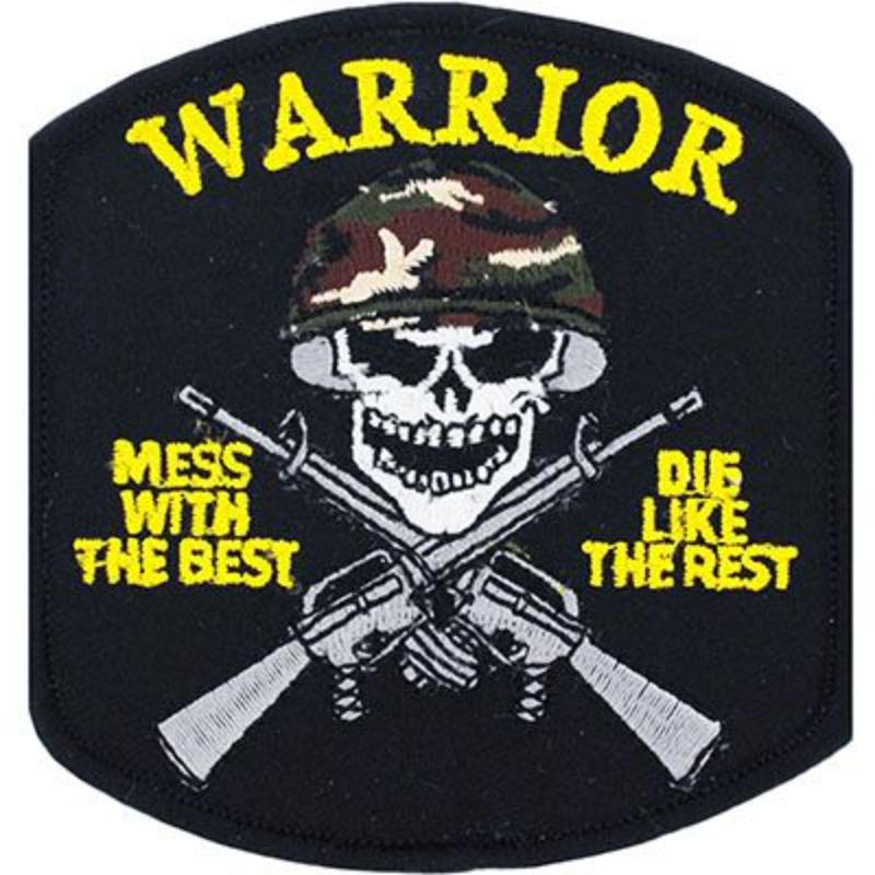 PM0365 Patch - Mess with Best Warrior, Black - 3.25 in.