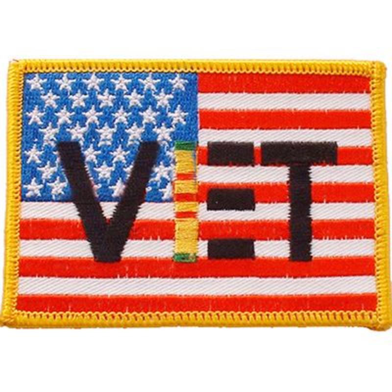 PM0387 Patch - Vietnam, Veteran, USA - 3.75 x 2.25 in.