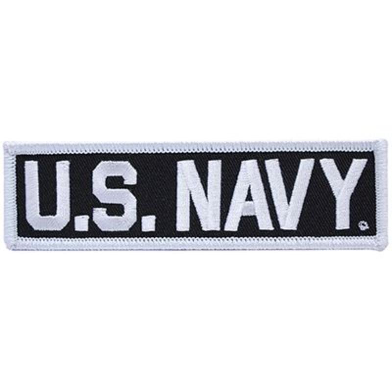 PM0440 Patch - USN, Tab, US.Navy - White & Black - 4.75 x 1.25 in.