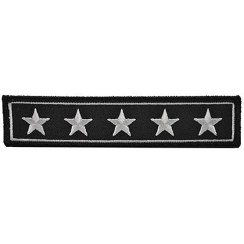 PM0448 Patch - Stars, 5, Silver - 5.5 in.