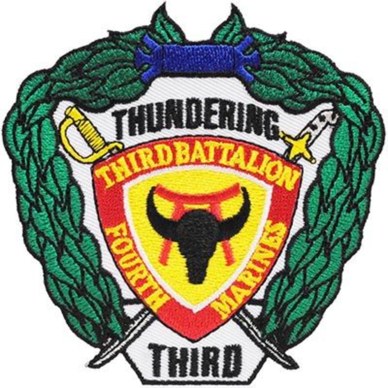PM0650 Patch - USMC, 3rd BN 4th - 3.25 in.