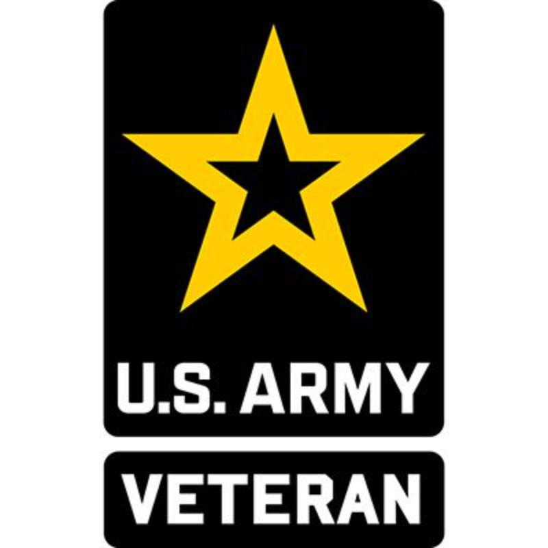 PM0762 Patch - Army Logo, Veteran -2 Piece - 4.23 in.