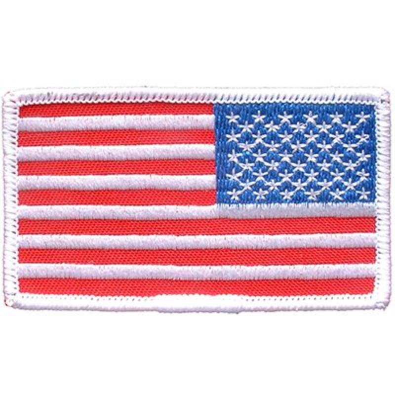 PM1112 Patch - Flag, USA, White - Right - 3.38 x 2 in.