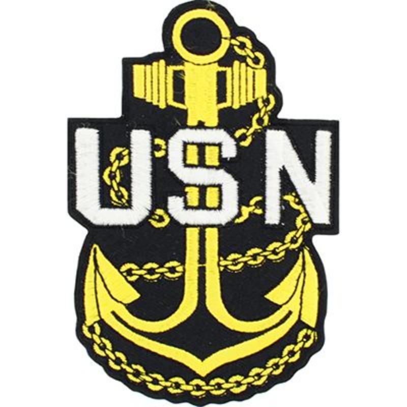 PM1425 Patch - USN Logo, CPO - 4.5 in.