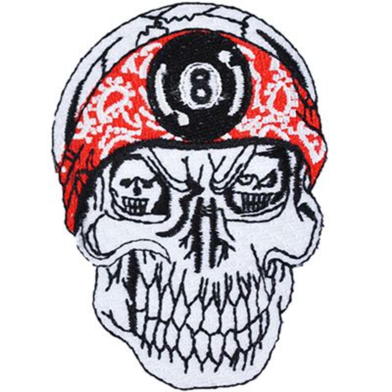 PM3074 Patch - Skull, Red Band - 3 in.