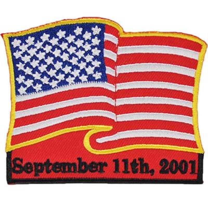 PM3142 Patch - USA, 911, Wavy - 3.25 in.