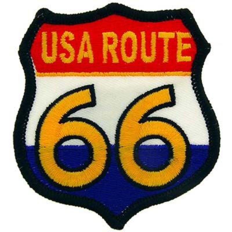 PM3187 Patch - Route 66, USA - RW&B - 3 in.