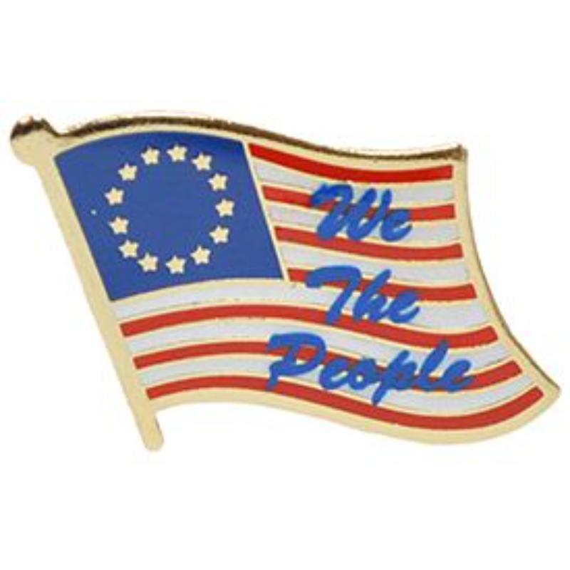 P09624 Pin - Flag, We the People - 1 in.