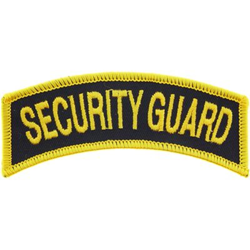 PM3412 Patch - Security, Guard, Tab - Yellow & Black - 4 x 1.25 in.